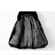 Load image into Gallery viewer, Men’s Black Mink Short Fox Fur Hooded Coat Jacket