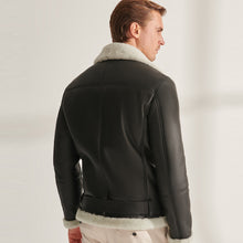 Load image into Gallery viewer, Men's RAF Black B3 Sheepskin Shearling Aviator Jacket