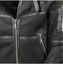 Load image into Gallery viewer, Mens Aviator B16 Sheepskin Shearling Jacket - Shearling leather