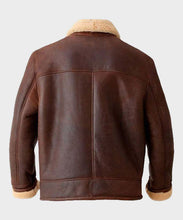 Load image into Gallery viewer, Mens Brown Aviator Shearling Leather Jacket | Aviator Shearling jacket