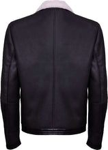 Load image into Gallery viewer, Mens Brown Soft Aviator Leather Jacket With Fur - Shearling leather