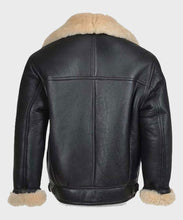 Load image into Gallery viewer, Mens B3 Black Shearling Leather Jacket | Buy Shearling Leather Jackets