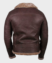 Load image into Gallery viewer, Mens Sheepskin Shearling Brown Jacket | Buy Shearling Leather Jacket
