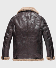 Load image into Gallery viewer, Sheepskin Shearling Brown Leather Jacket | Shearling Leather Jackets