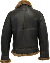 Load image into Gallery viewer, Mens Winter Aviator B3 Leather Jacket With Fur - Shearling leather