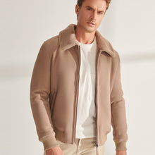 Load image into Gallery viewer, Mens B3 Aviator Shearling Genuine Leather Bomber Jacket