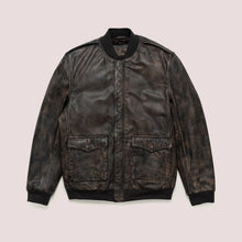 Load image into Gallery viewer, Mens B3 Pilot Black Sheepskin Flying Leather Bomber Jacket