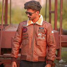 Load image into Gallery viewer, Mens B3 RAF Flying Fur Aviator Sheepskin Shearling Bomber Jacket