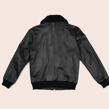 Load image into Gallery viewer, Mens Black G-1 Flight Leather Bomber Jacket
