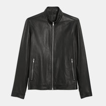Load image into Gallery viewer, Mens Black Lambskin Biker Riding Leather Jacket