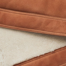 Load image into Gallery viewer, Mens Brown Suede Leather Shearling Trucker Jacket