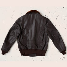 Load image into Gallery viewer, Mens M-422A flight Leather Bomber Jacket