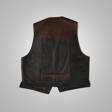 Load image into Gallery viewer, Mens Multi Color Brown Buffalo Leather Vest