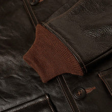 Load image into Gallery viewer, Mens Vintage Brown A-1 Flight Leather Bomber Jacket