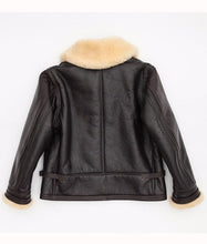 Load image into Gallery viewer, Navy M-445A Flight Shearling Leather Jacket - Shearling leather
