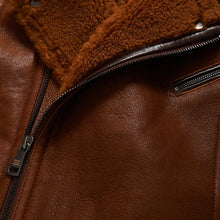 Load image into Gallery viewer, New B3 RAF Flying Sheepskin Shearling Moto Leather Jacket