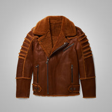 Load image into Gallery viewer, New B3 RAF Flying Sheepskin Shearling Moto Leather Jacket