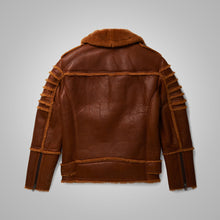 Load image into Gallery viewer, New B3 RAF Flying Sheepskin Shearling Moto Leather Jacket