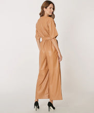 Load image into Gallery viewer, New Women's Brown Leather Jumpsuit