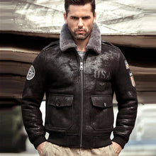Load image into Gallery viewer, RAF B3 Sheepskin Shearling Leather Bomber Jacket