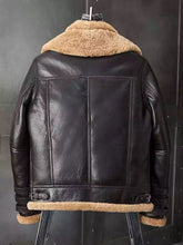 Load image into Gallery viewer, Men B3 Bomber Fur Fashion Motorcycle Jacket | Shearling Leather Jacket