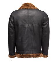 Load image into Gallery viewer, Classic Ginger Brown B3 Bomber Aviator Shearling Jacket - Shearling leather