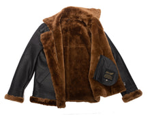 Load image into Gallery viewer, Classic Ginger Brown B3 Bomber Aviator Shearling Jacket - Shearling leather
