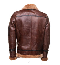 Load image into Gallery viewer, Esa Brown Bomber Sheepskin Shearling Jacket with large pockets - Shearling leather