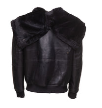 Load image into Gallery viewer, Gregos Varsity Style Sheepskin Shearling Jacket with Large Hoodie - Shearling leather