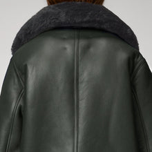 Load image into Gallery viewer, Women RAF Aviator Styled Lambskin Shearling Leather Jacket