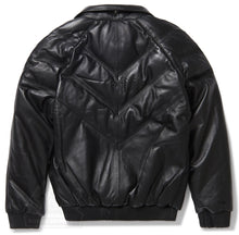 Load image into Gallery viewer, Women's V-bomber Jacket In Black - Shearling leather