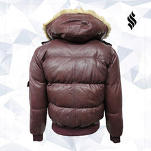 Load image into Gallery viewer, Winter Warm Pilot 6 Puffer Men's Hooded Bomber Real Lambskin Leather Jacket - Shearling leather