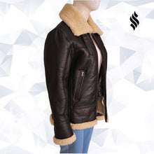 Load image into Gallery viewer, Women B3 Bomber Shearling Aviator Jacket | Shearling Bomber Jackets