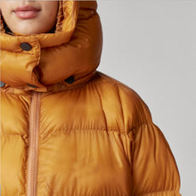Load image into Gallery viewer, Women's Inferno Yellow Hooded Puffer Jacket