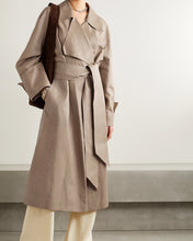Load image into Gallery viewer, Women's Light Brown Leather Long Coat