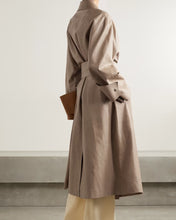 Load image into Gallery viewer, Women's Light Brown Leather Long Coat