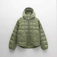 Load image into Gallery viewer, Women's Light Green Down Parka Jacket with Hood