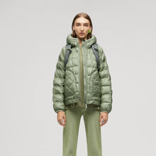 Load image into Gallery viewer, Women's Light Green Down Parka Jacket with Hood