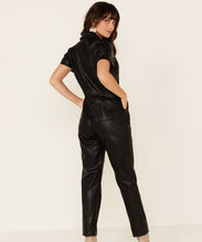 Load image into Gallery viewer, Women's One Piece Black Leather Suit