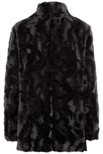 Load image into Gallery viewer, Womens Black Fur Leather Jacket - Shearling leather