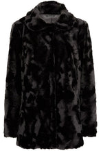 Load image into Gallery viewer, Womens Black Fur Leather Jacket - Shearling leather