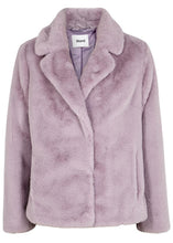 Load image into Gallery viewer, Womens Stand Lavender Fur Jacket - Shearling leather