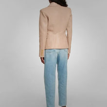 Load image into Gallery viewer, Womens Natural Brown Nappa Leather Blazer