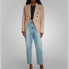 Load image into Gallery viewer, Womens Natural Brown Nappa Leather Blazer