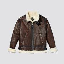 Load image into Gallery viewer, B-3 Flight Leather Bomber Aviator Jacket outerwear