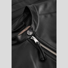 Load image into Gallery viewer, Cora Black Biker Leather Jacket - Shearling leather