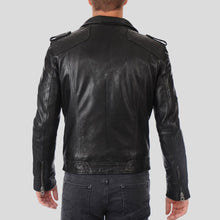 Load image into Gallery viewer, Gregor Black Biker Leather Jacket - Shearling leather