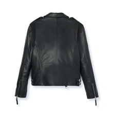 Load image into Gallery viewer, Black Biker Leather Jacket for Men | Motorcycle Biker Riding Jackets