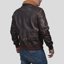 Load image into Gallery viewer, Kane Brown Bomber Leather Jacket - Shearling leather