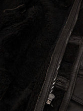 Load image into Gallery viewer, Boehmer Black Leather Shearling Jacket